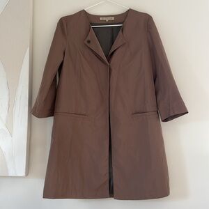 L’AUTRE CHOSE‎ Midi lightweight trench coat jacket brown women casual business